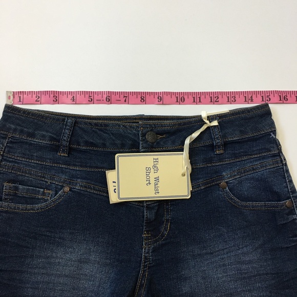 Blue Spice High Waist Denim Shorts Size 7/8 NWT - Picture 5 of 7